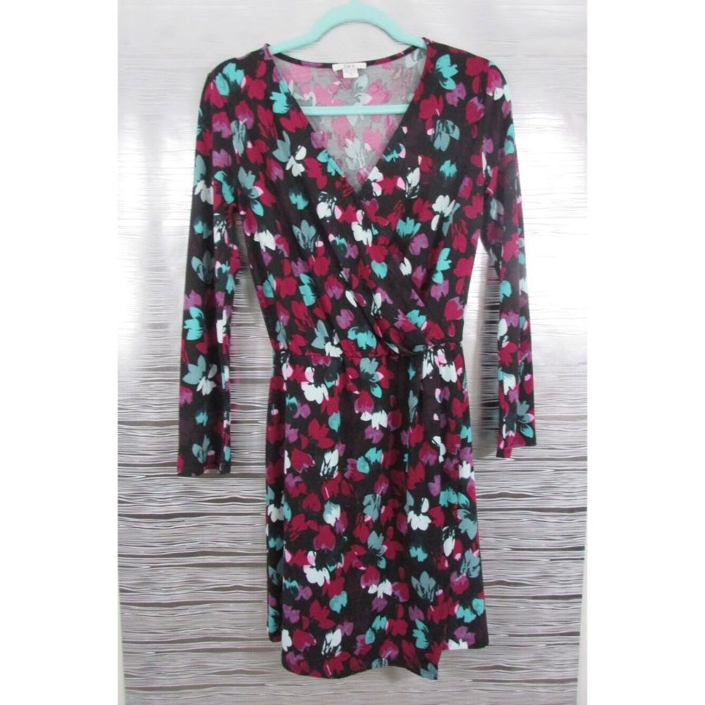 Bar III Black, blue sea foam,maroon&magenta dress
